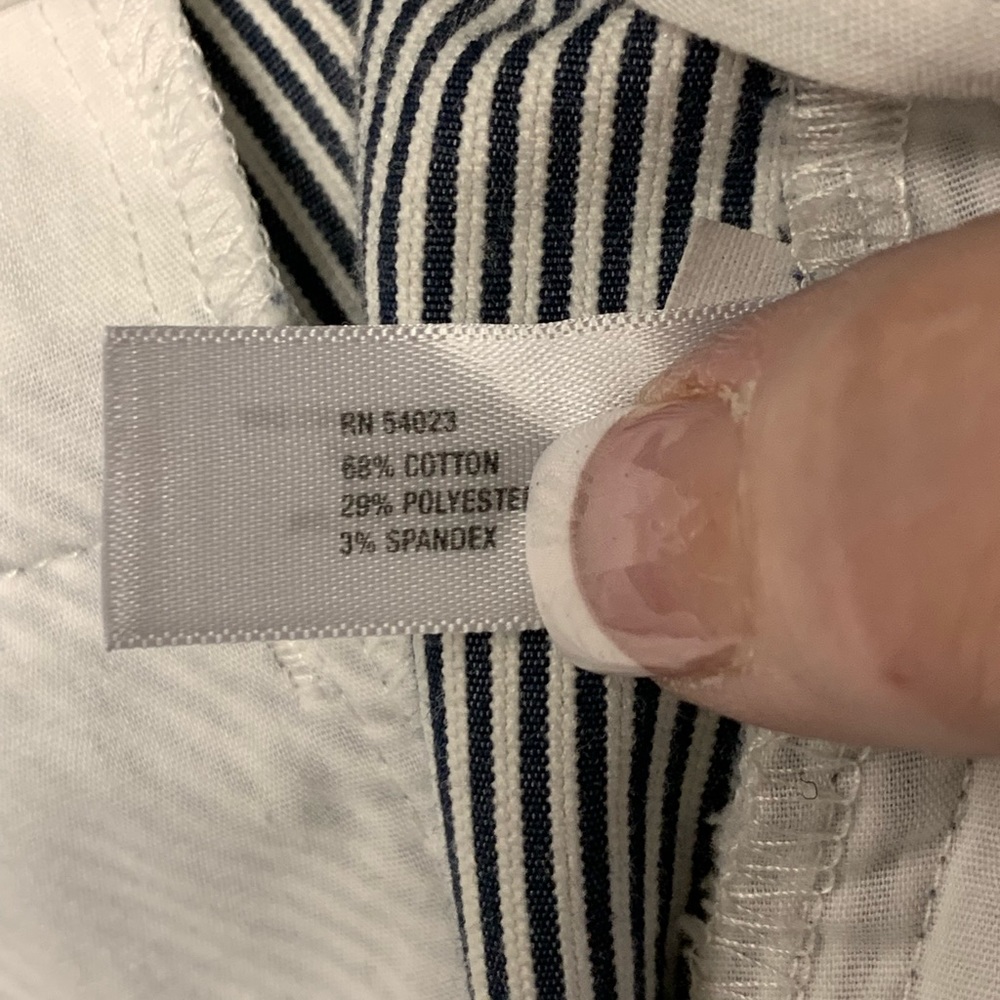 Gap blue and white stripe pants/slacks. Excellent condition. Size 4 - Picture 8 of 12